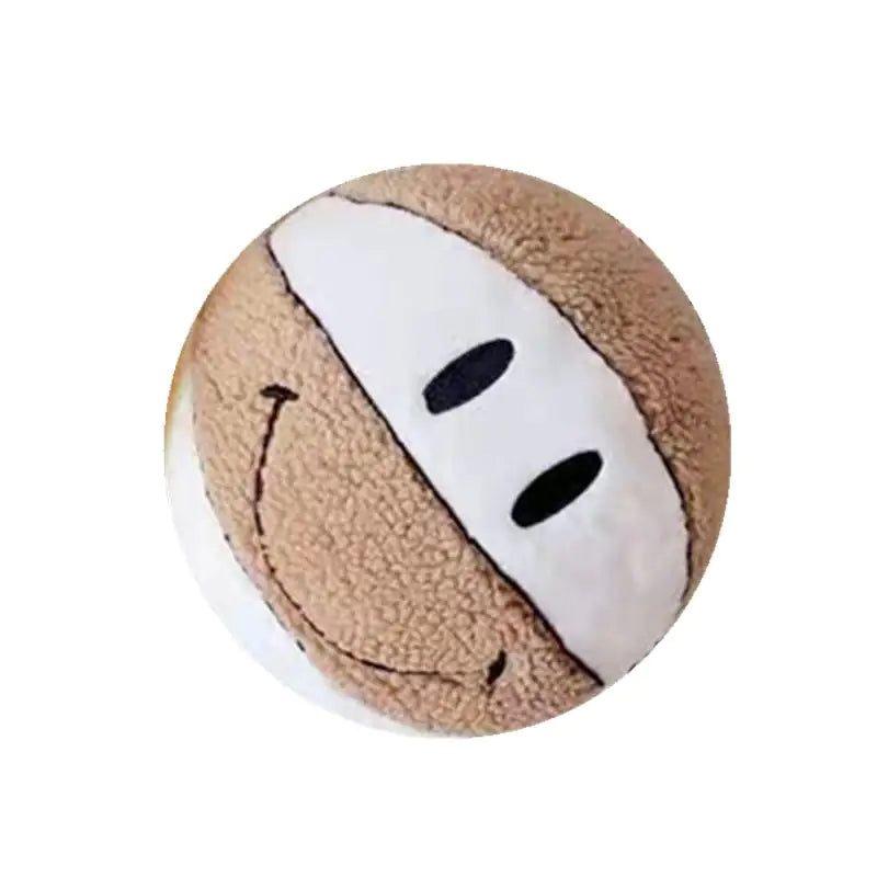 Smile Basketball Plushie Throw Pillow