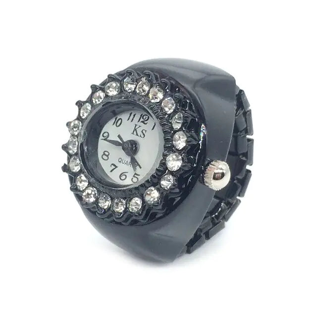 Vintage Punk Elastic Quartz Watch Ring