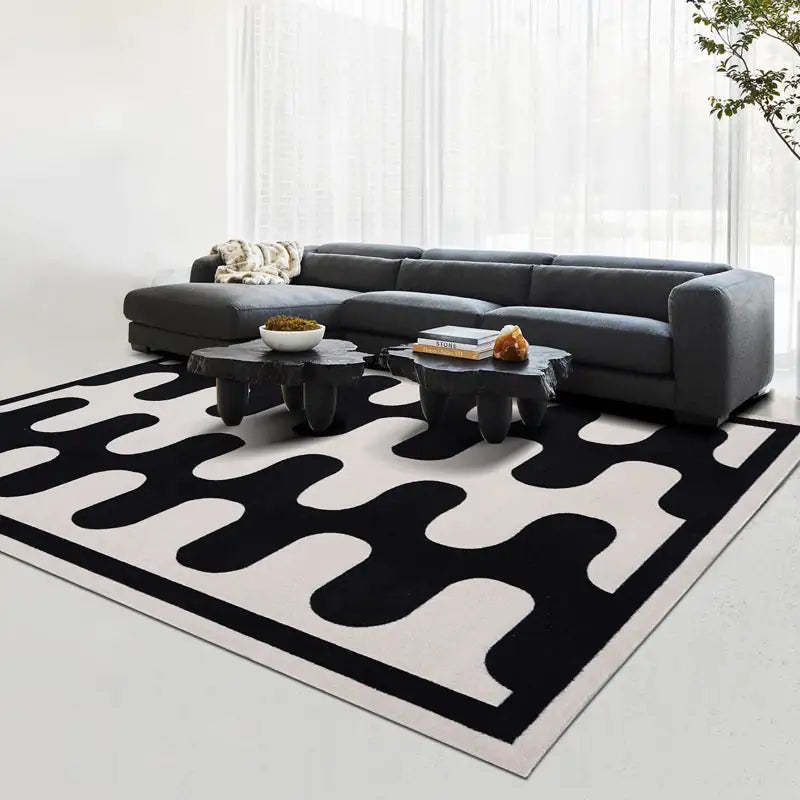 Checkerboard Fluffy Rug