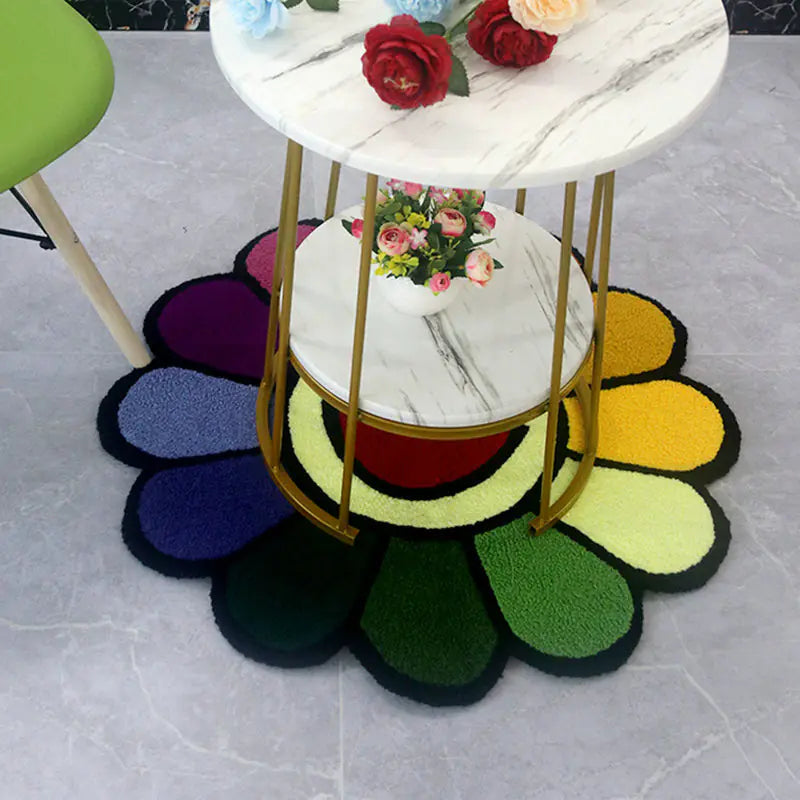 Cartoon Flower Round Carpet