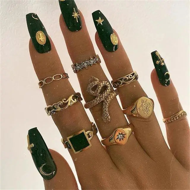 Goth Rings Set